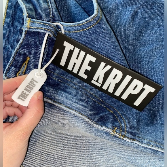 The KRIPT Distressed Eleven Two Tone Washed Jeans Trendy Brand Super Distressed - Picture 3 of 10